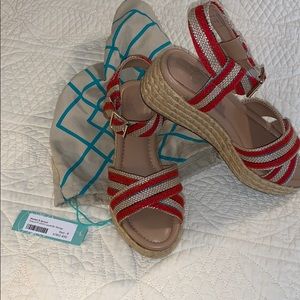 NWTs 9 Market and Spruce Printed Espadrille Wedge